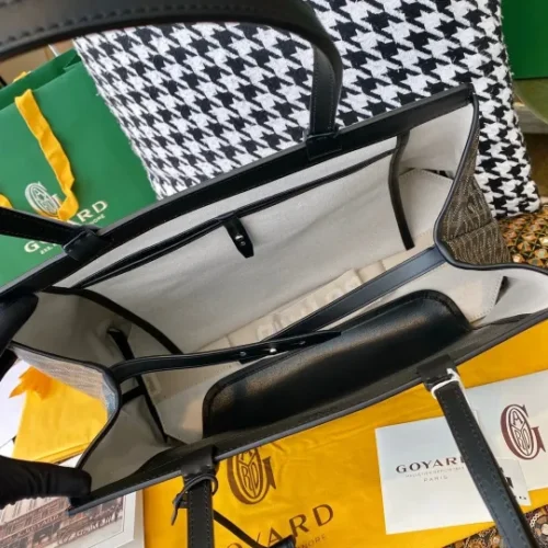Goyard Saigon Mini Chevron Canvas Top Handle Bag - Image 3