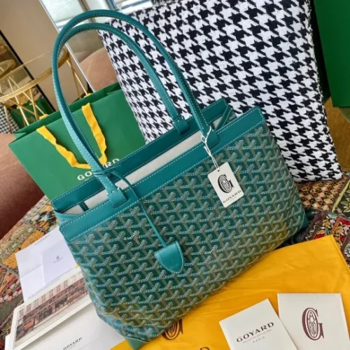 Goyard Saigon Souple Mini Chevron Canvas Top Handle Bag - Image 4
