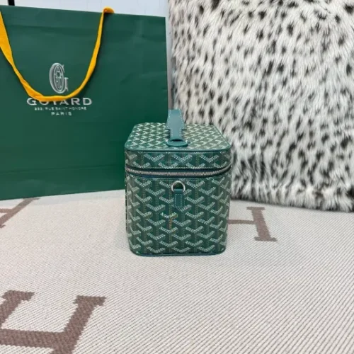 Goyard Saigon PM Chevron Canvas Signature Trunk Top Handle Bag - Image 2