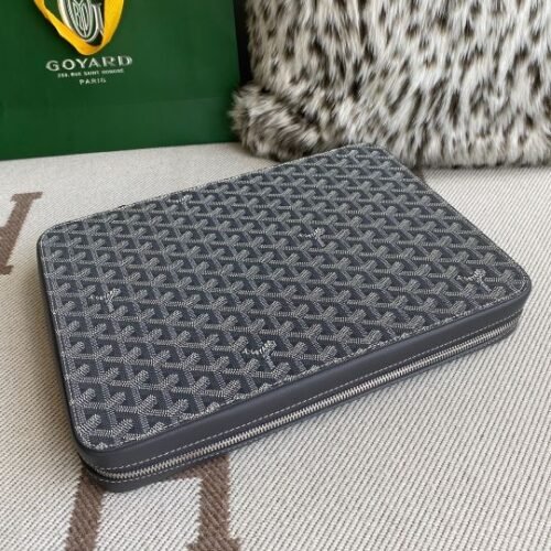 Goyard Monte Carlo Riviera Signature Goyardine Canvas Clutch - Image 5