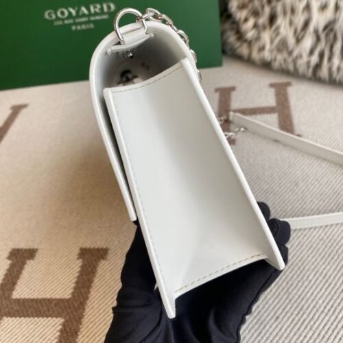 Goyard Duchesse Marie Caroline Chevron Goyardine Canvas Clasp Chain Bag - Image 5