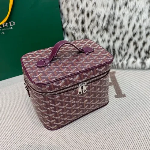 Goyard Saigon PM Chevron Canvas Heritage Trunk Top Handle Bag - Image 2