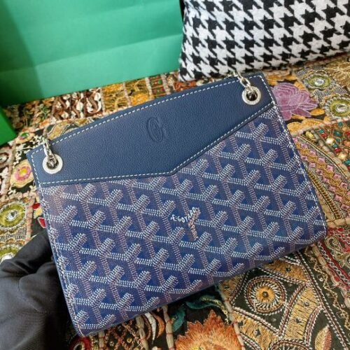 Goyard Monte Carlo Signature Trunk Style Goyardine Canvas Clutch - Image 3
