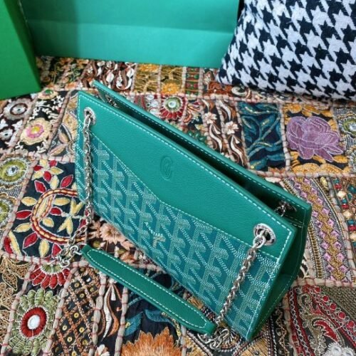 Goyard Monte Carlo Riviera Trunk Inspired Goyardine Canvas Clutch - Image 3