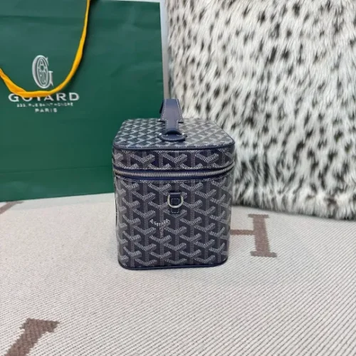 Goyard Saigon PM Chevron Canvas Heritage Trunk Top Handle Bag - Image 4