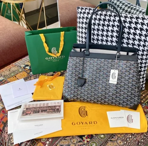 Goyard Saigon Mini Chevron Canvas Top Handle Bag - Image 1
