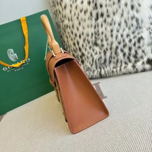 Gucci GG Emblem Structured Top Handle Bag - Image 5