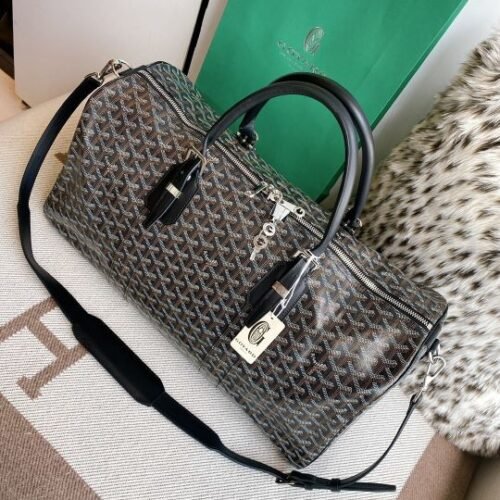 Goyard Monte Carlo Classic Trunk Heritage Goyardine Canvas Clutch - Image 2