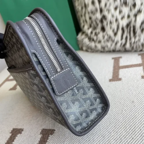 Goyardine Canvas Compact Travel Toiletry Pouch - Image 3
