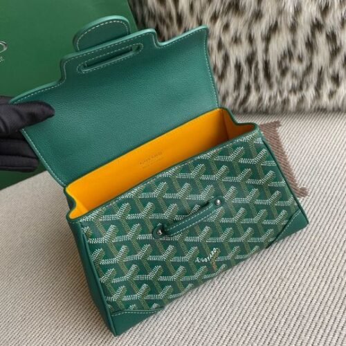Goyard Duchesse Marie Caroline Goyardine Canvas Elegant Chain Clasp Bag - Image 4