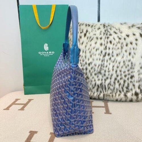Goyard Saigon Mini Goyardine Canvas Wooden Handle Top Handle Bag - Image 3