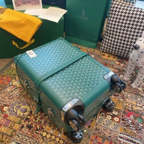 Goyard Monte Carlo Riviera Trunk Style Goyardine Canvas Clutch - Image 2