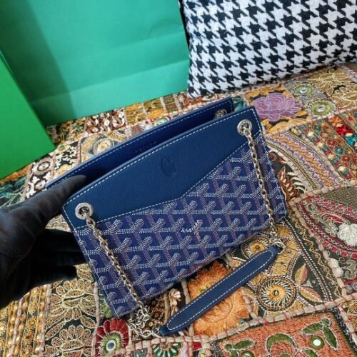 Goyard Monte Carlo Signature Trunk Style Goyardine Canvas Clutch - Image 5