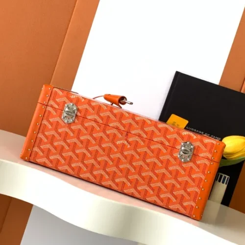 Goyard Saigon PM Chevron Canvas Iconic Trunk Handbag - Image 3